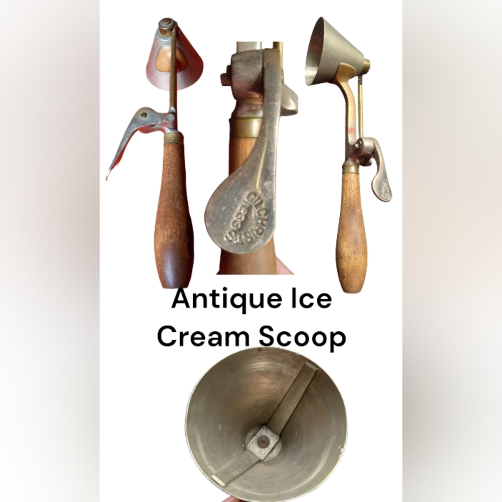 Antique Gilchrist’s Cone Mechanical Ice Cream Scoop